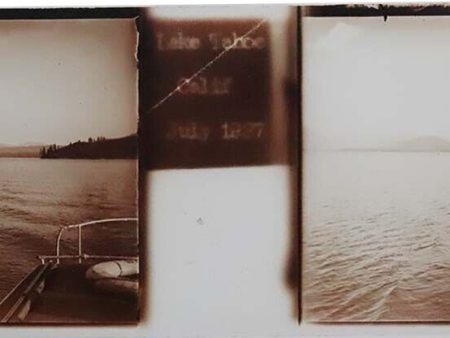 Lake Tahoe - Stereo Slide - Glass Mount - 45x107mm - vintage - 1930s - vintage Online Sale